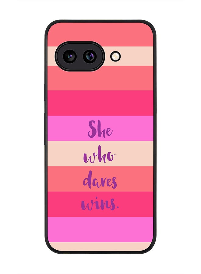 Stylizedd For Google Pixel 9a Case,Slim fit Camera Protection, Shockproof Thin Phone cover  - She who dares wins