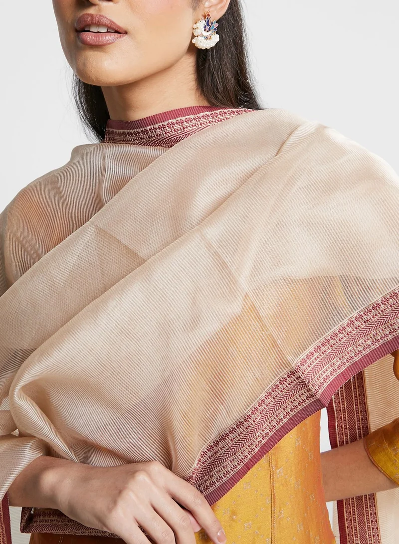 Fabindia Lace  Detail Dupatta