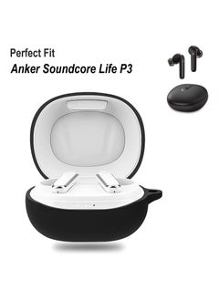 ماركة غير محددة متوافق مع حافظة Anker Soundcore Life P3، حافظة Giaogor الواقية الناعمة من مادة TPU مع سلسلة مفاتيح لجراب Anker Soundcore Life P3 (أسود)  - Image 2