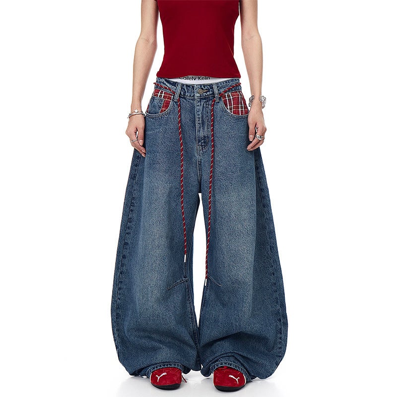 Unisex Classic Denim Jeans Loose Fit Daily Outdoor Wear - Image 3