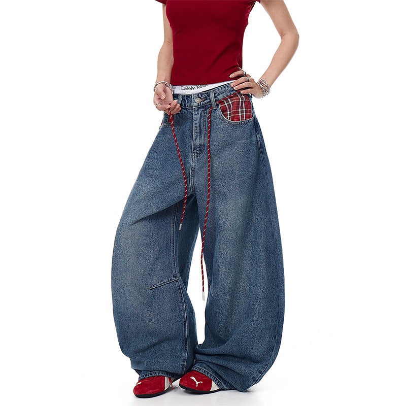 Unisex Classic Denim Jeans Loose Fit Daily Outdoor Wear - Image 4