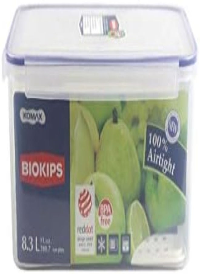 AKDC Food Container With Plate Clear/Blue 8.3 Liter - Image 1
