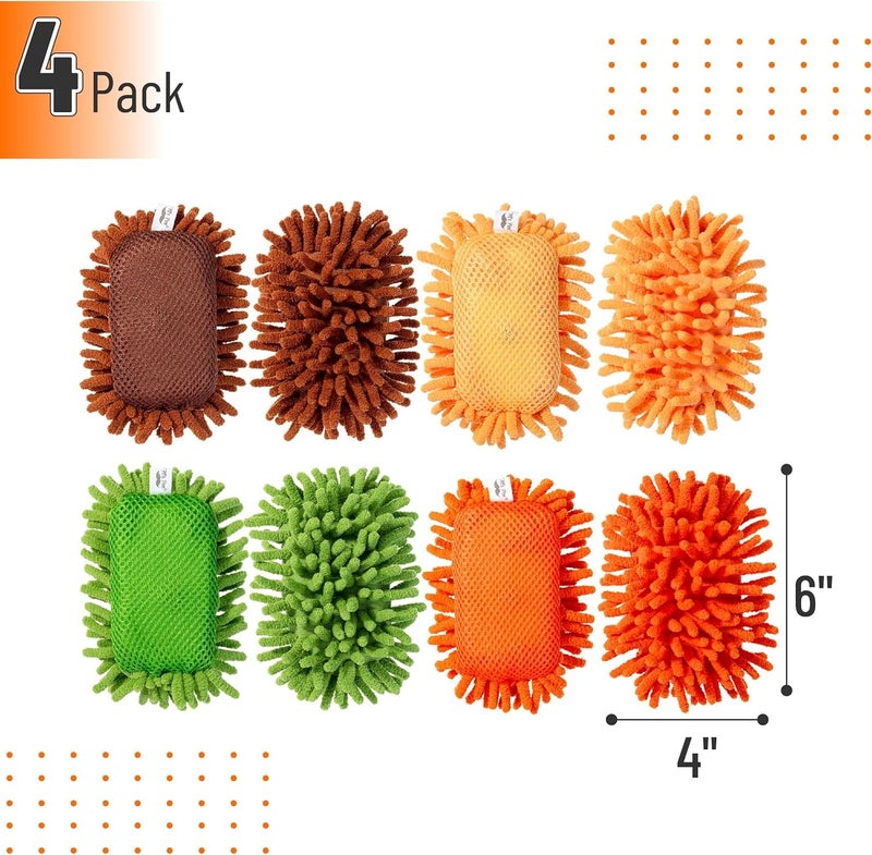 Mr. Pen Microfiber Shag Whiteboard Erasers, 4-Pack, Vintage Colors - Image 2