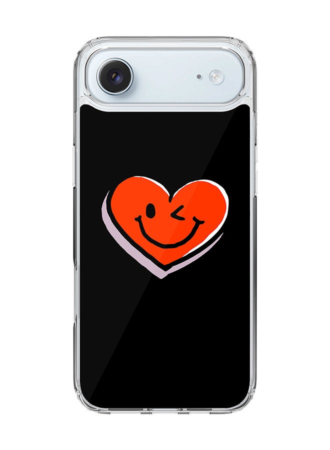 Stylizedd Classic Clear MagSafe Case for iPhone 17 Air , Hybrid Soft Case Flexible Edges Anti Drop TPU PC Gel Thin Transparent Cover [ Designed for iPhone 17 Air ] - Winking Heart