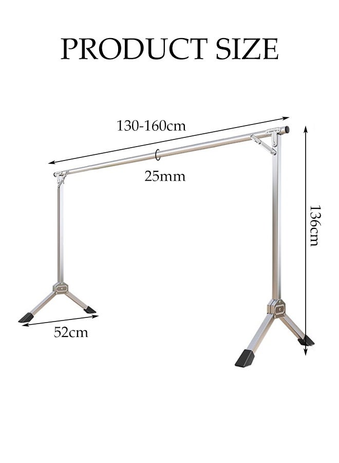 DUNISO 1.6M Clothes Drying Rack ,with Windproof Hooks and Windproof clip, Foldable Drying Rack,Stainless Steel   Laundry Stand for Indoor Outdoor - Image 2