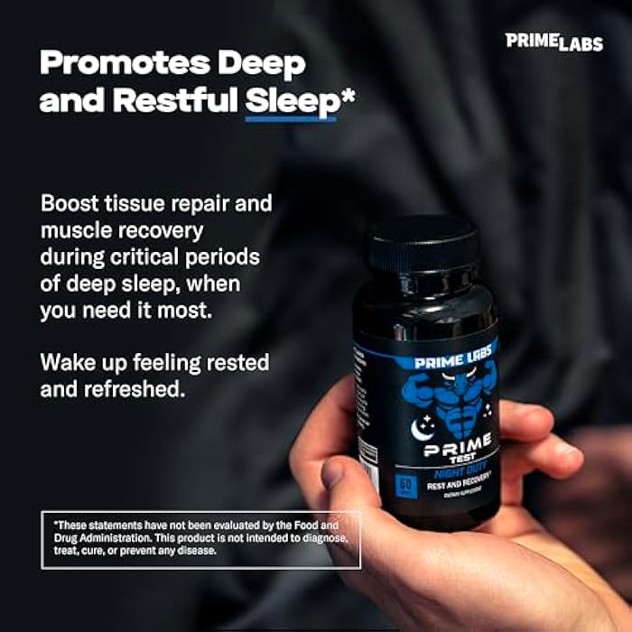 Prime Labs Night Duty - Nighttime Testosterone Booster & Sleep Support - PM Rest & Muscle Recovery Supplements - 60 Count - Image 5