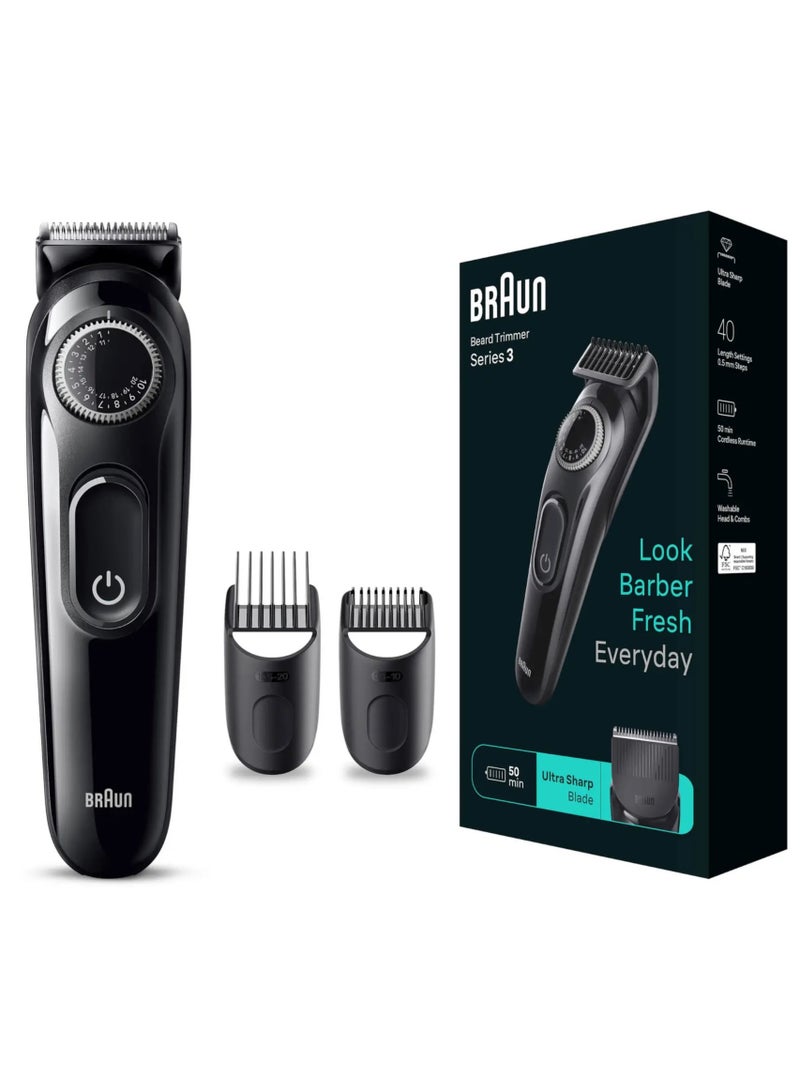 BRAUN Beard Trimmer Series 3, 40 length-settings BT3410 - Image 1
