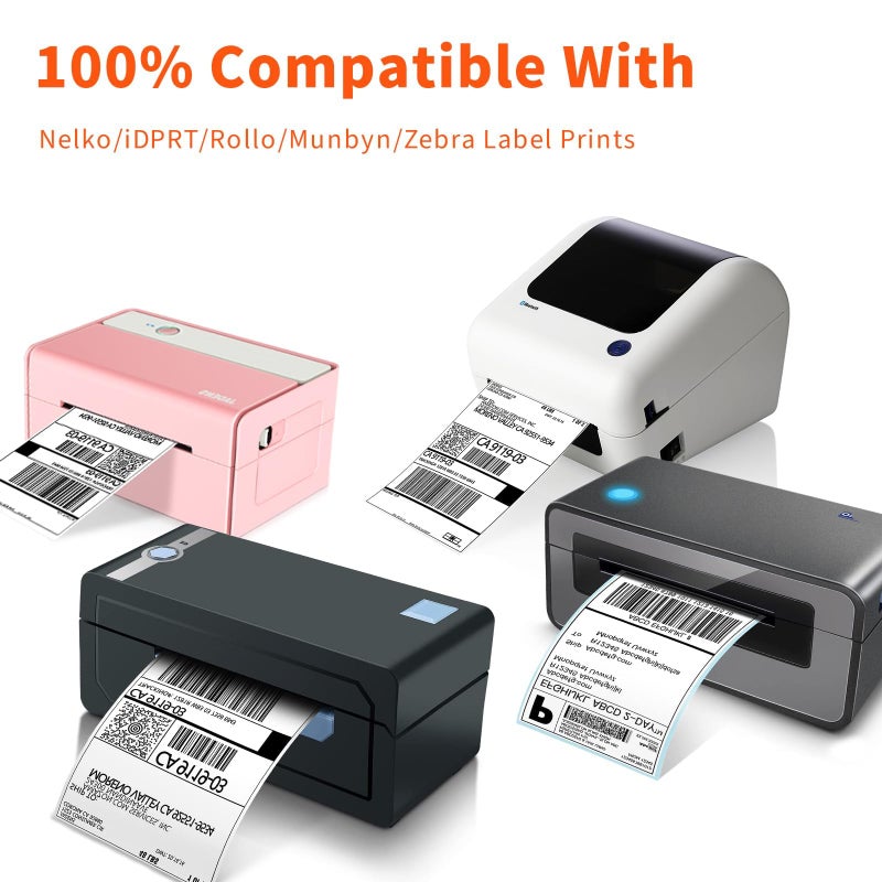JADENS Thermal Shipping Labels 4x6-350 Labels(4 Rolls), Compatible with Rollo, Brother, Zebra and Most Thermal Printer, Perforated, Commercial Grade, Doesn't Compatible with Dymo - Image 4