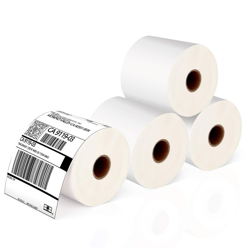 JADENS Thermal Shipping Labels 4x6-350 Labels(4 Rolls), Compatible with Rollo, Brother, Zebra and Most Thermal Printer, Perforated, Commercial Grade, Doesn't Compatible with Dymo - Image 1