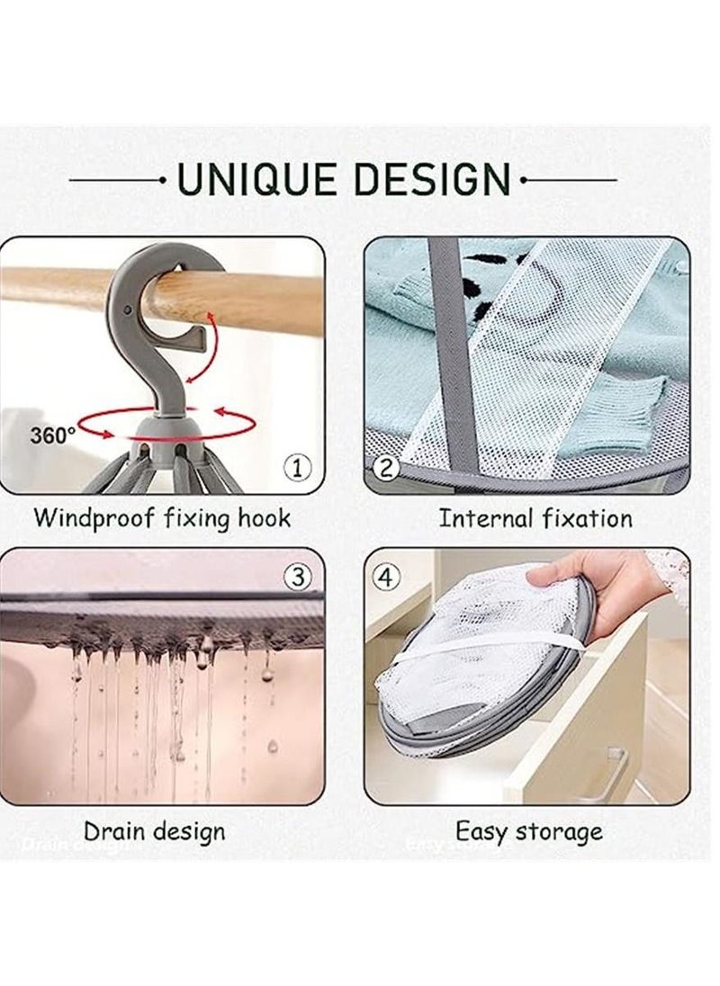 Generic - 3 Layers Folding Clothes Drying Rack, Collapsible Sweater Drying Rack, Mesh Hanging Air Dryer for T-Shirt Swimsuit Food, with Internal Fixation (30X30.7X24 in/2PCS) - Image 1