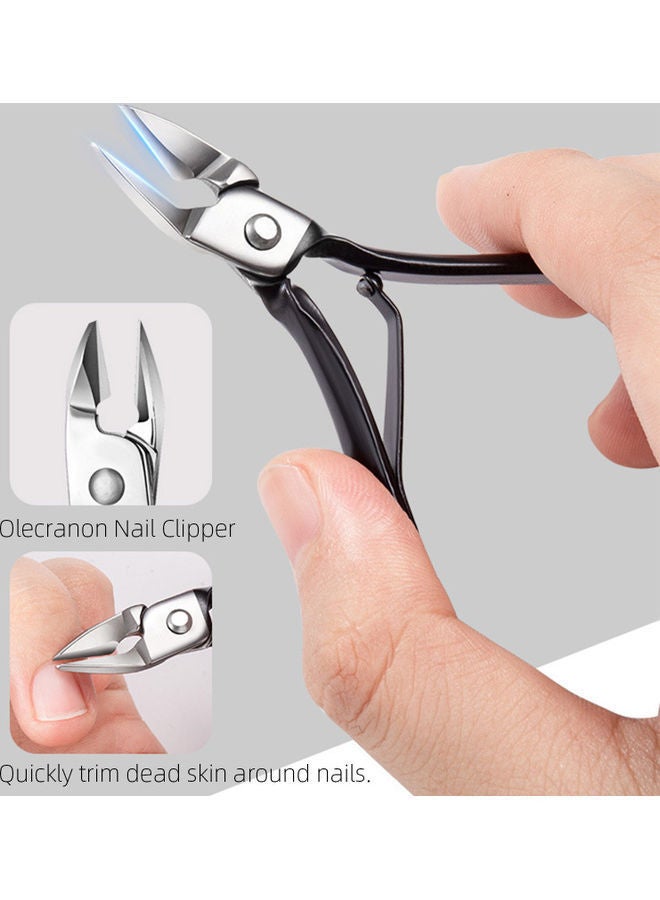NIBEMINENT 18-Piece Pedicure and Manicure Tool Kit Portable Nail Clippers Set Black - Image 4