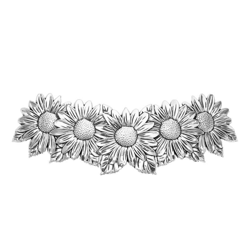 Create idea Create idea Sunflower Hair Clip Metal Spring Hairpin Silver Floral Hair Barrette for Thick Thin Hair Vintage Hairpin Hair Styling Accessories 