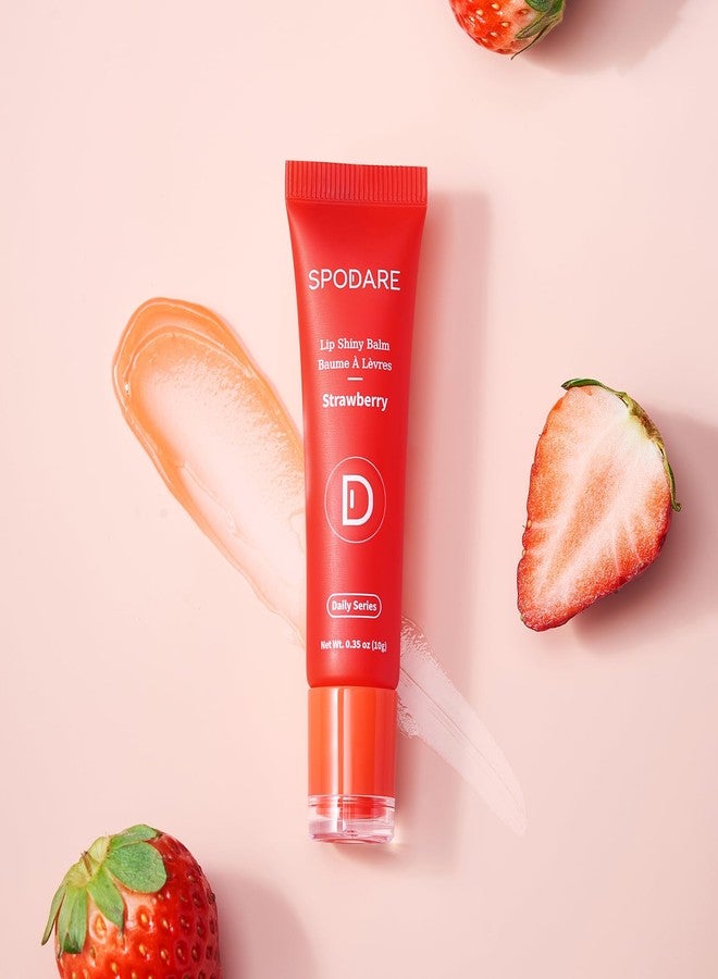 SPODARE Lip Oil Balm Strawberry: Hydrate and Nourish with Natural Strawberry Extracts& Hyaluronic Acid Complex, Softening, Gloss Finish, Christmas - Light Weight with Shea Butter - Image 5
