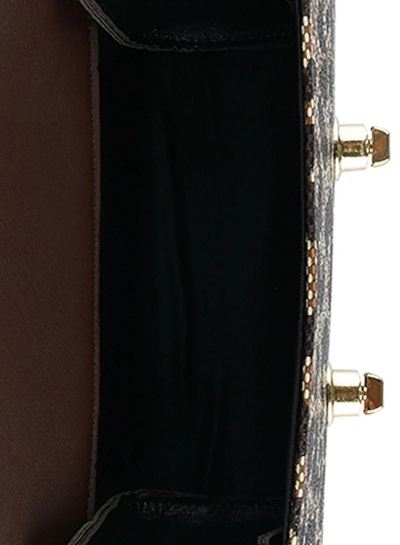 London Rag Brown Printed Sling Bag