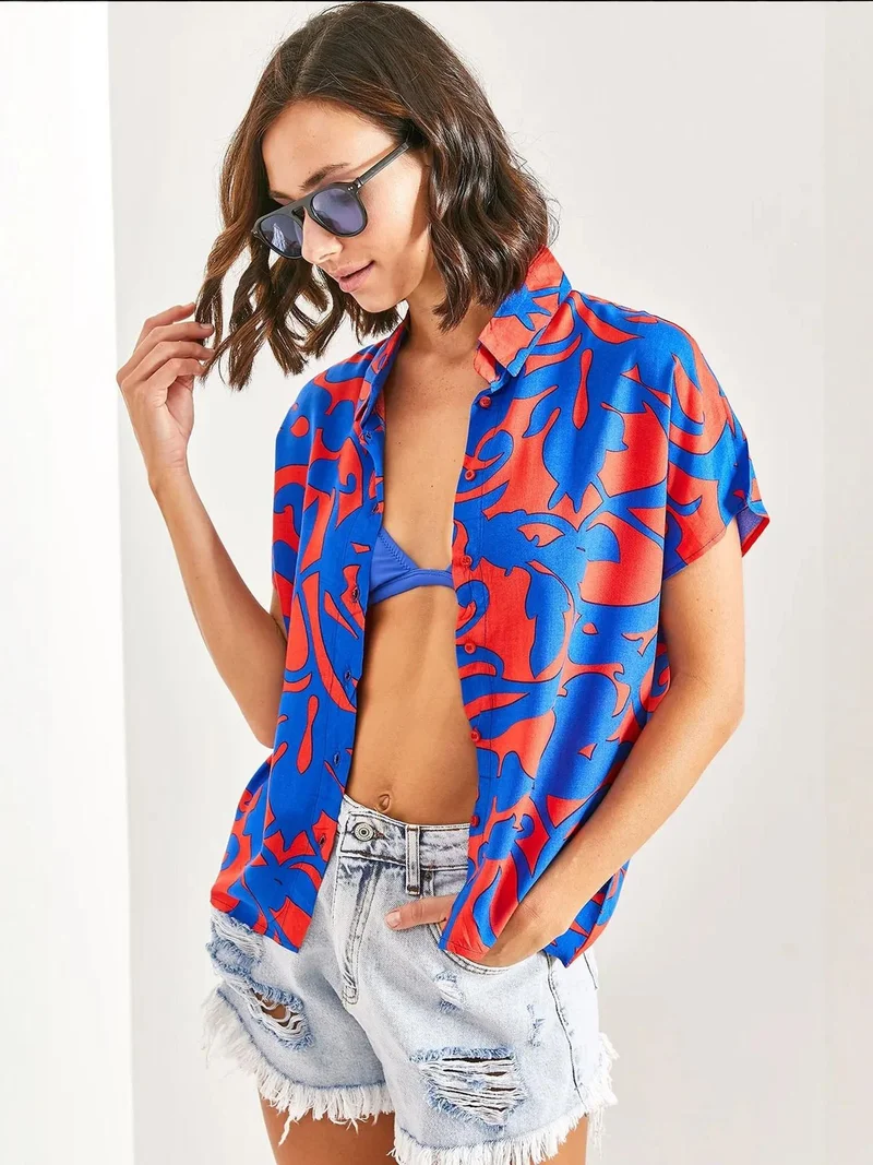 بيانكو لوتشي قميص لوكسي بنقشة الزهور بأزرار