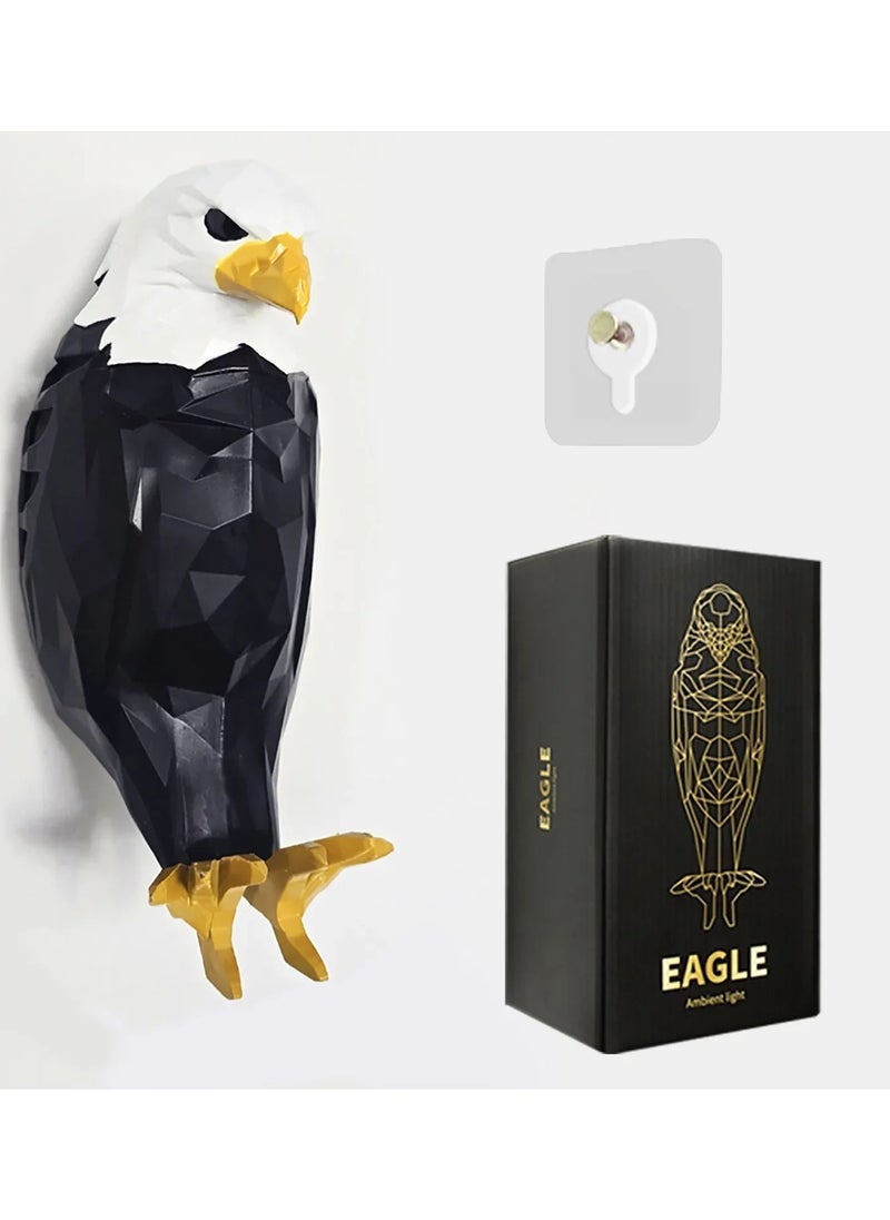 إلترازون 3D Bald Eagle Wall Night Light – Realistic Wing-Shaped LED Light Fixture for Bedroom, Living Room, Office or Study – Decorative Wall Lamp with Soothing Glow – Unique Home Décor Accent for Wildlife Lovers – USB Powered Energy-Efficient Night Lamp  - Image 2