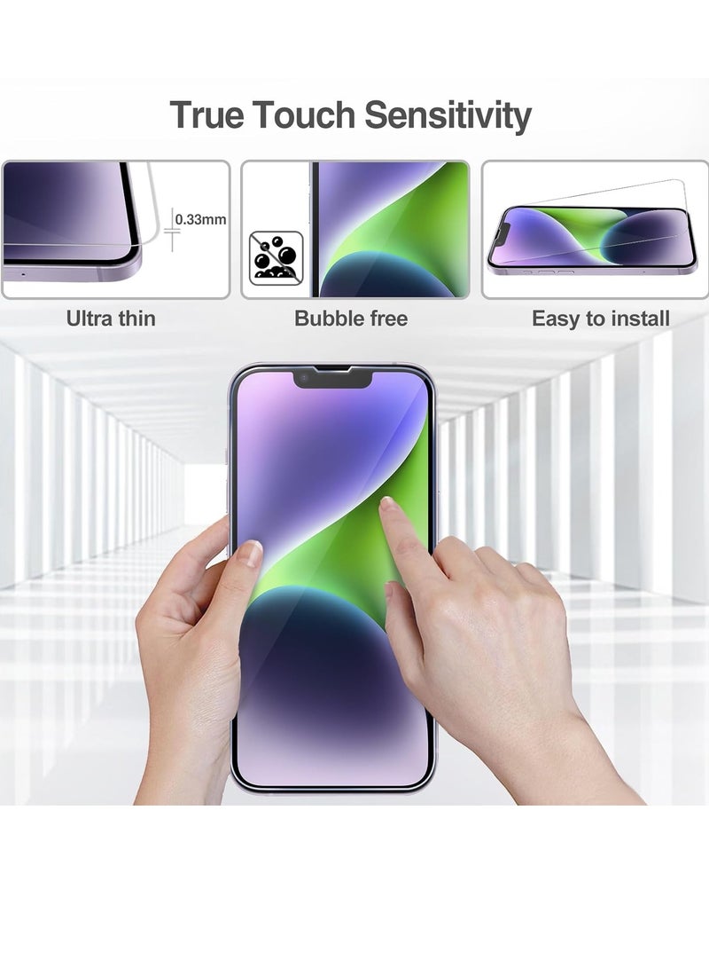 Procases 2 Pack Screen Protector for iPhone 14 Plus 6.7 Inch Tempered Glass Screen Film Guard Clear - Image 3