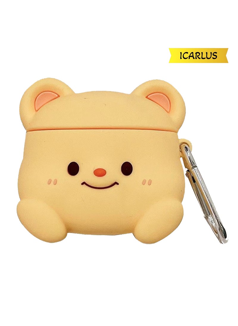 ICARLUS 3D Cartoon Cute Silicone Earbuds Cover for AirPods Pro 2nd Generation Case Compatible with Airpods Pro Case 2nd/1st Gen (2023/2022/2019) - Little Bear  - Image 1