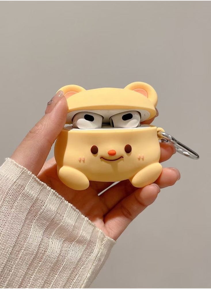 ICARLUS 3D Cartoon Cute Silicone Earbuds Cover for AirPods Pro 2nd Generation Case Compatible with Airpods Pro Case 2nd/1st Gen (2023/2022/2019) - Little Bear  - Image 2
