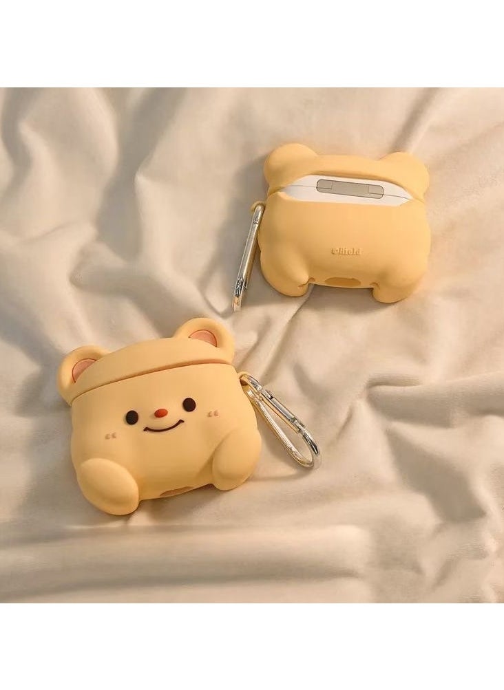 ICARLUS 3D Cartoon Cute Silicone Earbuds Cover for AirPods Pro 2nd Generation Case Compatible with Airpods Pro Case 2nd/1st Gen (2023/2022/2019) - Little Bear  - Image 3