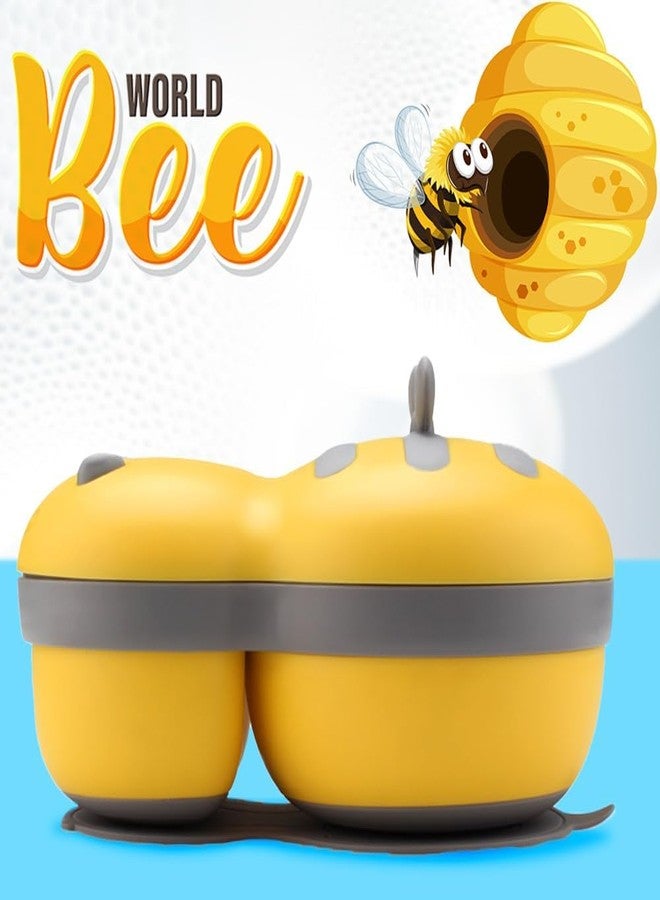 ONE AND ONLY علبة طعام الأطفال الوحيدة من نوعها، وعاء طعام من الفولاذ المقاوم للصدأ مع ملعقة وشوكة، وعاء فواكه ووجبات خفيفة للأطفال الصغار، علبة طعام للأطفال، خالية من مادة BPA، مانعة للتسرب، متعددة الوظائف، مناسبة للمدرسة والسفر، وعاء طعام من الفولاذ سعة 500 مل - Image 2