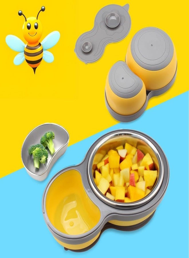 ONE AND ONLY علبة طعام الأطفال الوحيدة من نوعها، وعاء طعام من الفولاذ المقاوم للصدأ مع ملعقة وشوكة، وعاء فواكه ووجبات خفيفة للأطفال الصغار، علبة طعام للأطفال، خالية من مادة BPA، مانعة للتسرب، متعددة الوظائف، مناسبة للمدرسة والسفر، وعاء طعام من الفولاذ سعة 500 مل - Image 4