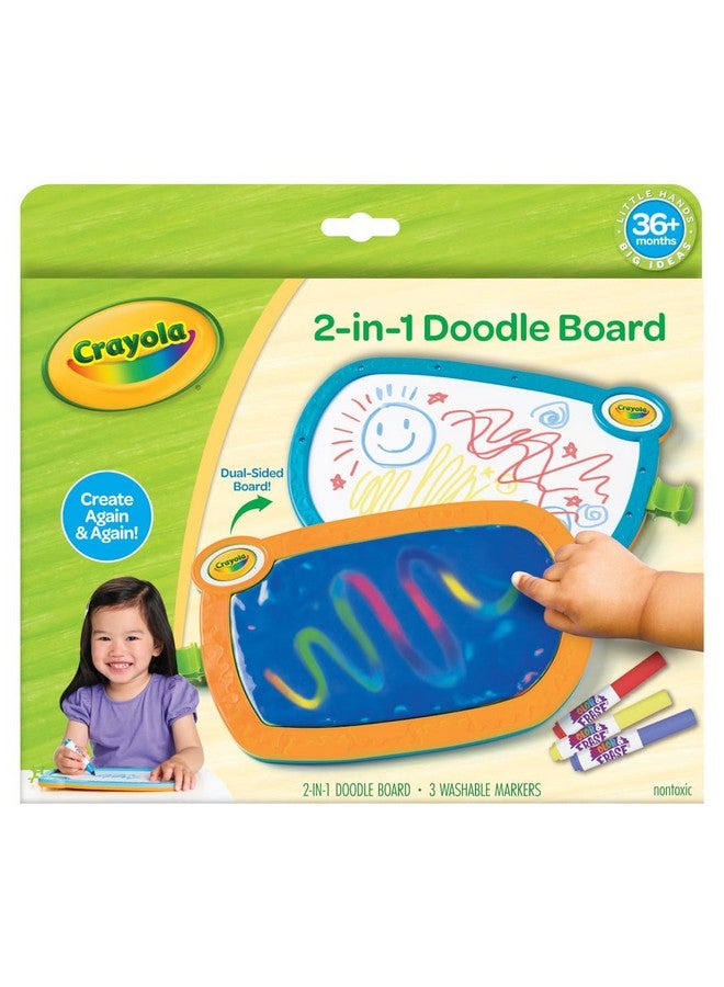 Crayola 2-in-1 Doodle Board for Toddlers, Squishy & Erasable Drawing Tablet, Educational Toddler Toy, Travel Activity, Sketching Pad, Gift for Kids - Image 2