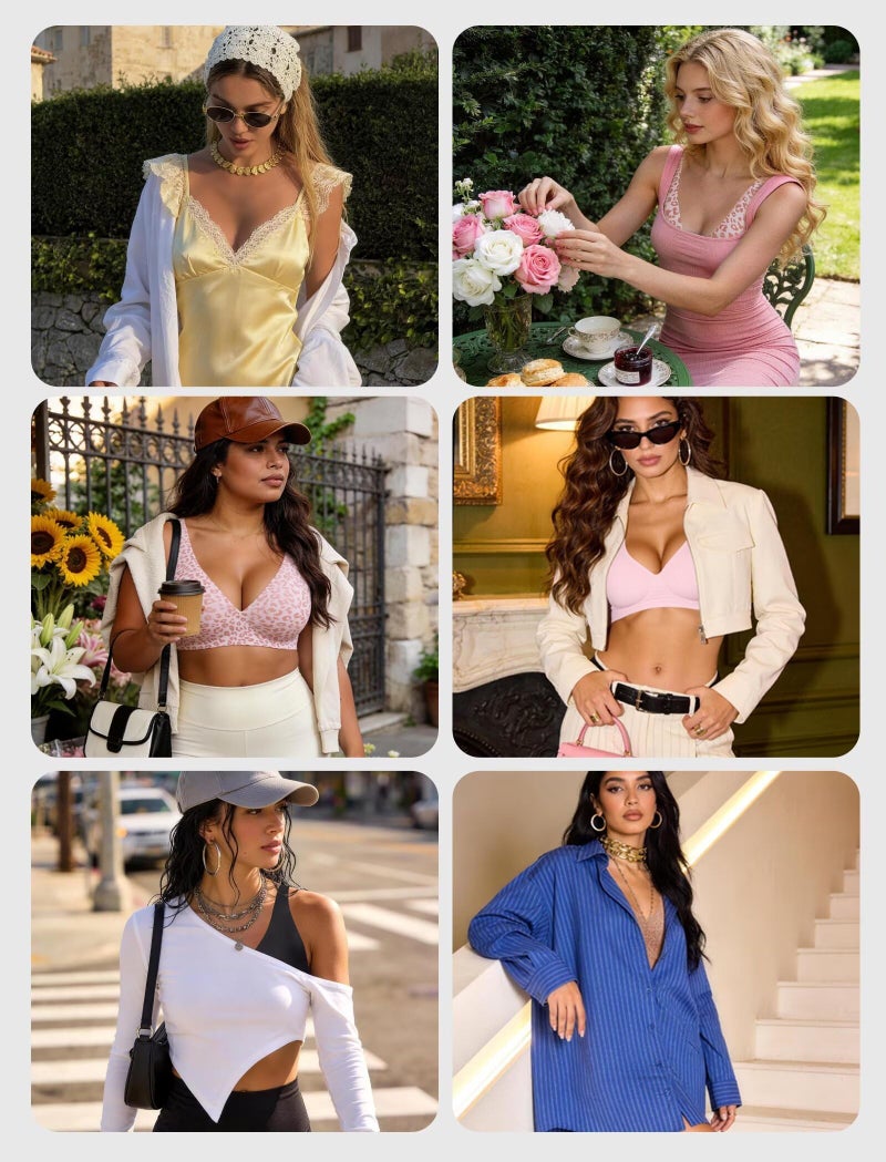 Vertvie Jelly Wireless Bras for Women Push Up Plunge Seamless T-Shirt Bras No Underwire Supportive Full Coverage Bralettes(Nude,Large) - Image 5