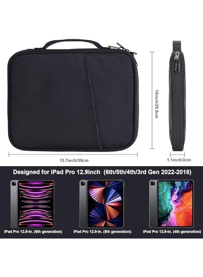 erorex Ipad Pro 12.9 Carrying Case Bag Padded Tablet Sleeve For Ipad Pro 13 In M4 2024 Ipad Air 13 In M2 2024 Surface Pro 9 8 12.4 Galaxy Tab S9 Plus S8 Plus - Image 2