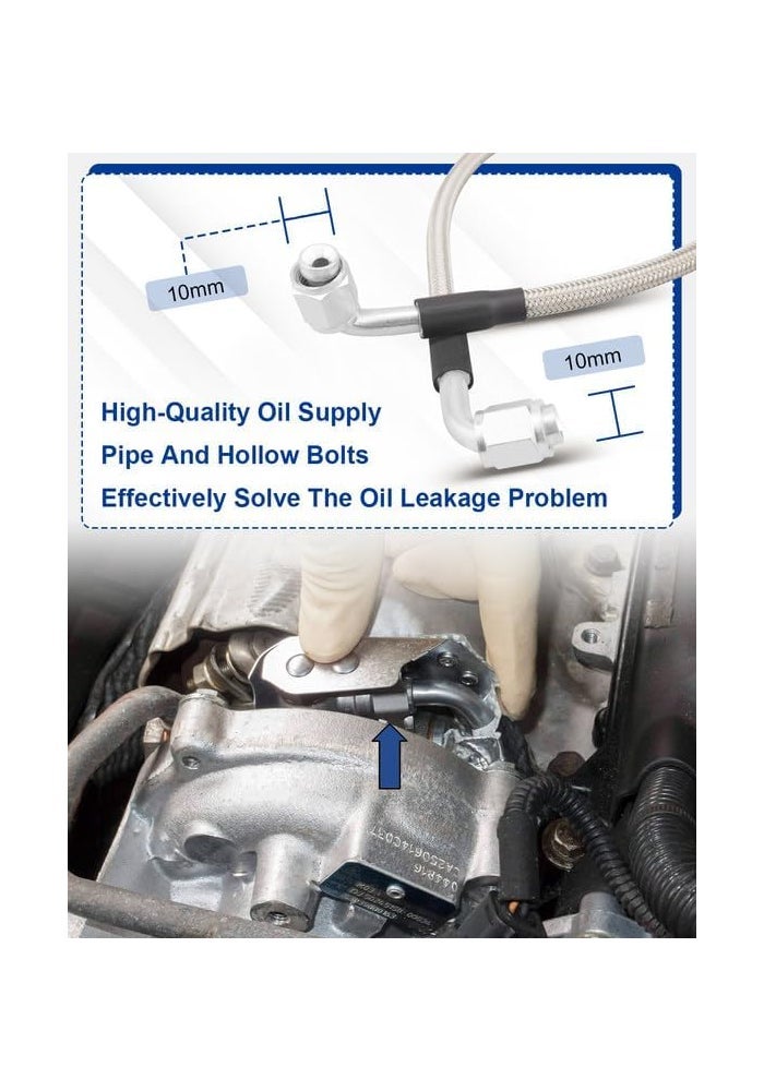 ANODZU Upgrade Turbo Oil Feed Line Kit for MINI Cooper S R55 R56 R57 R58 R59 R60 R61 (2007-2016), Replacement Model 11657534454 - Image 4