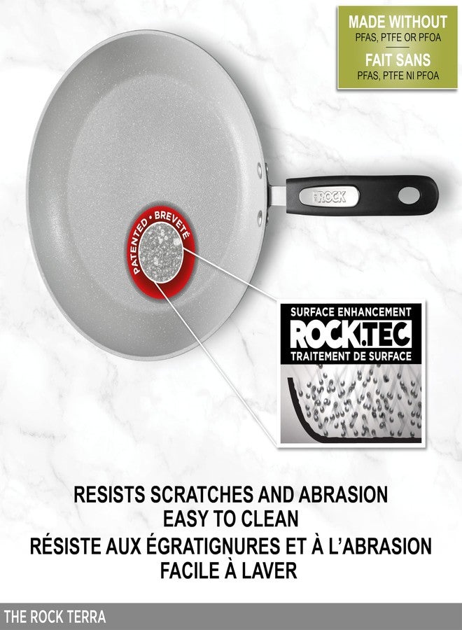 Starfrit The Rock TERRA 24cm (9,5'') Ceramic Non-Stick Fry Pan - Thick Aluminium Base - PFOA Free - Easy to Clean - Grey - Image 5