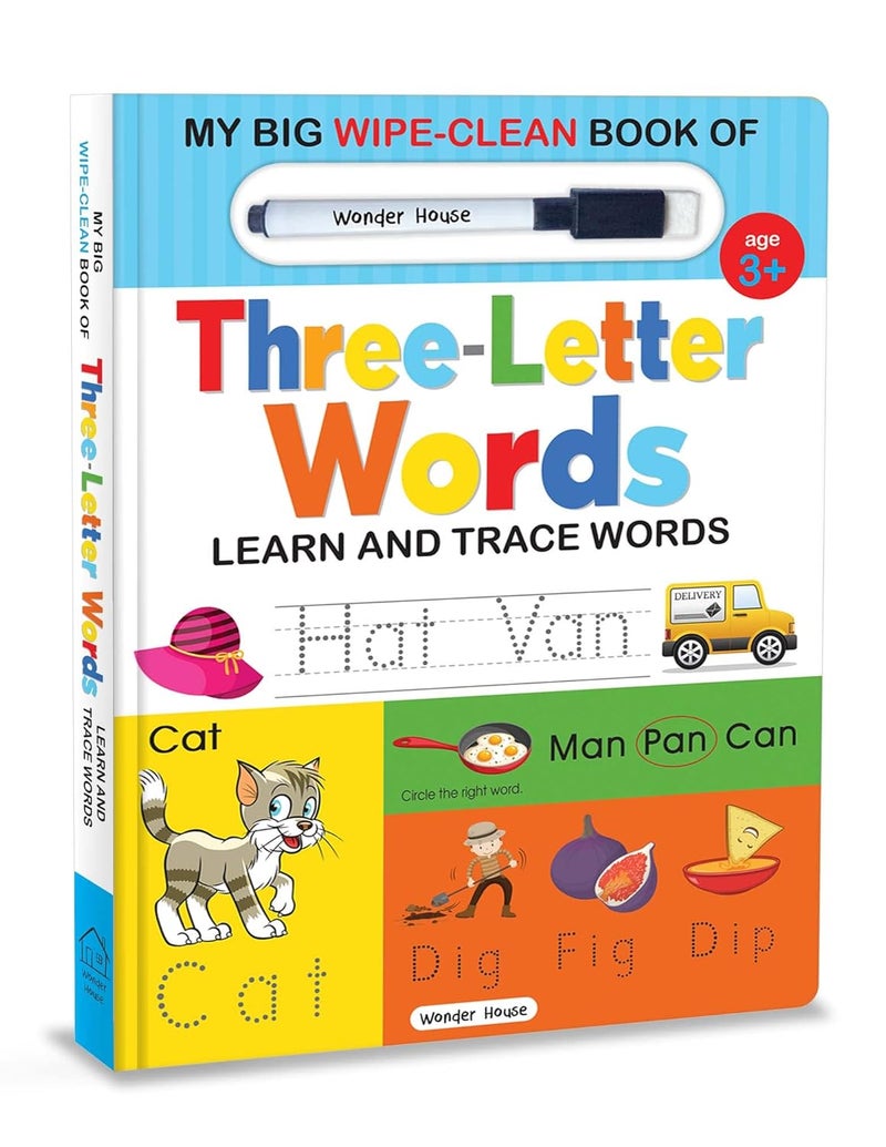 My Big Wipe And Clean Book of Three Letter Words for Kids : Learn And Trace Words - Image 1
