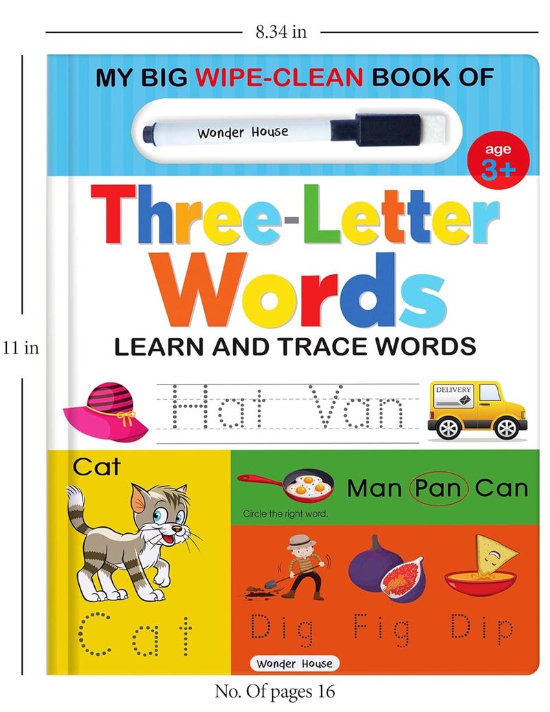 My Big Wipe And Clean Book of Three Letter Words for Kids : Learn And Trace Words - Image 3