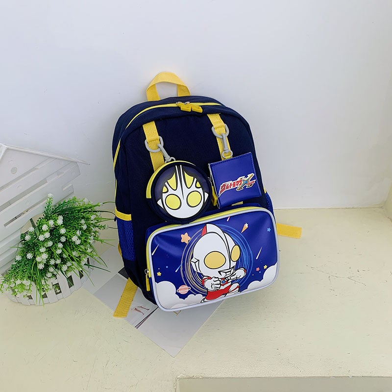 Kids Backpack Paw Patrol Cartoon for Ages 3-7 Ultraman-yellow