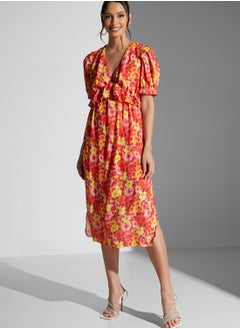 Chi-Chi London V-Neck Floral Print Dress  - Image 1