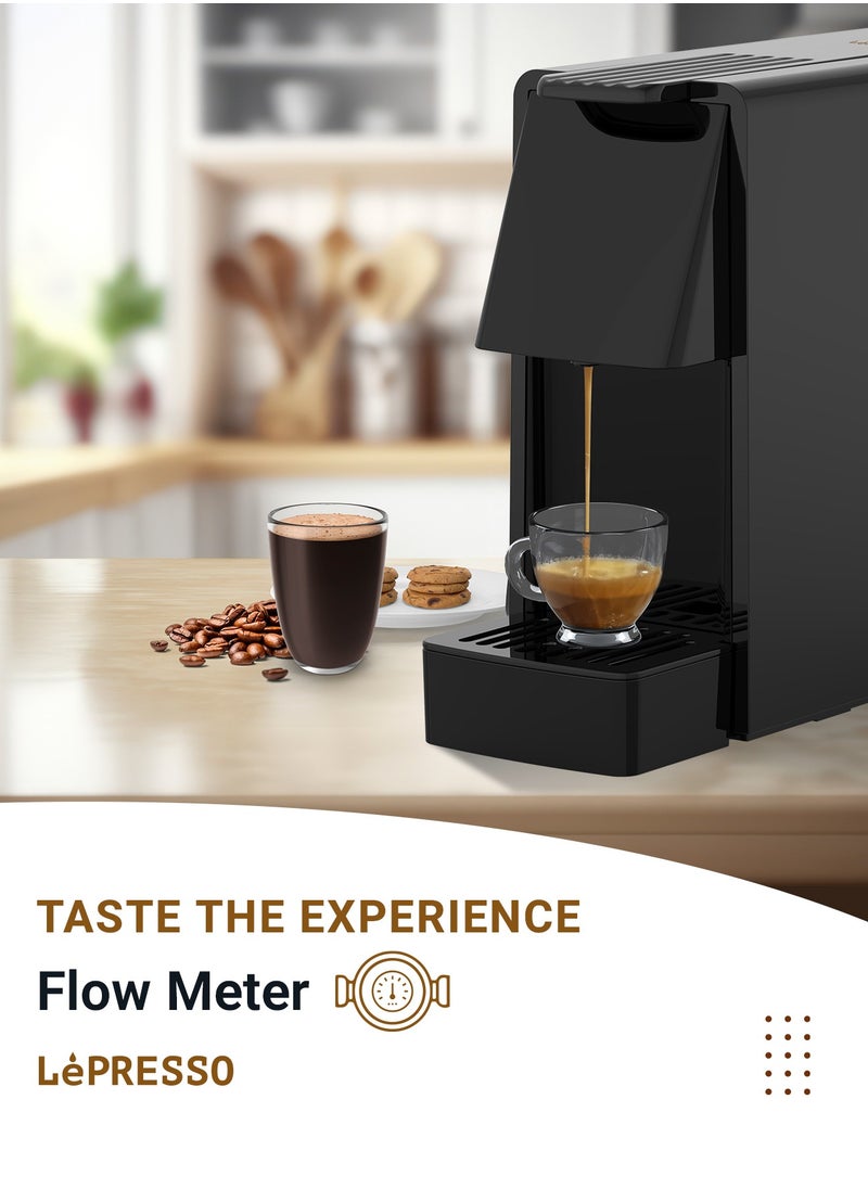 LePRESSO Coffee Maker With Capsule Auto Ejection System/ 600ml Water Tank / Flow Meter / Self-Cleaning / Coffee Machine 1450W - Black  - Image 4