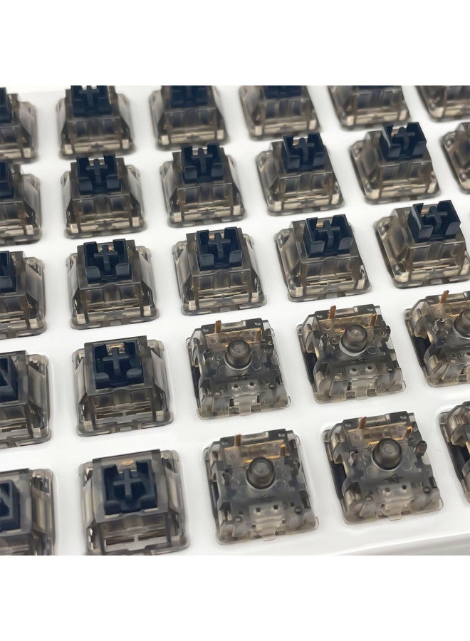 kutethy Gateron Ink v2 Black Pre lubed 5pin Linear Switches 60g Force DIY Mechanical Keyboard Switch(108PCS, Black Ink v2) - Image 4