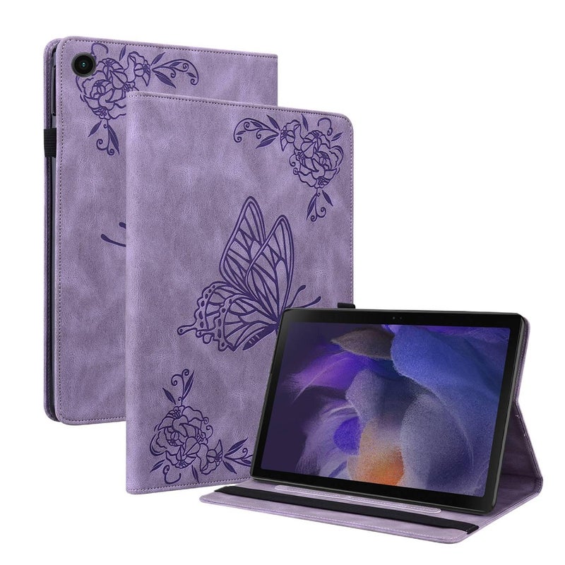 حافظة سامسونج تاب متوافقة مع Samsung Galaxy Tab S10 Lite / Samsung Galaxy Tab A11 / Samsung Galaxy Tab A9 + 11 Inch باللون بنفسجي مع غطاء حماية ووظيفة حامل وحمل يومي للتابلت بوظيفة. - Image 1