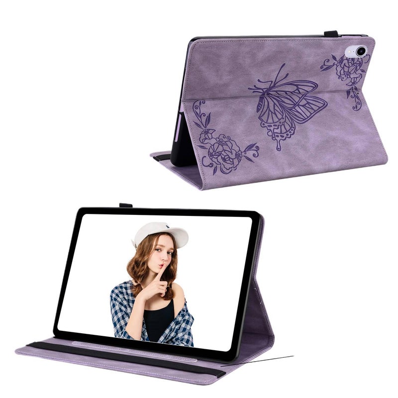 حافظة سامسونج تاب متوافقة مع Samsung Galaxy Tab S10 Lite / Samsung Galaxy Tab A11 / Samsung Galaxy Tab A9 + 11 Inch باللون بنفسجي مع غطاء حماية ووظيفة حامل وحمل يومي للتابلت بوظيفة. - Image 5