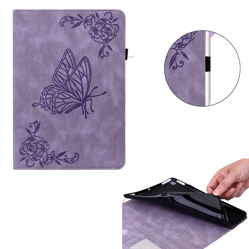 حافظة سامسونج تاب متوافقة مع Samsung Galaxy Tab S10 Lite / Samsung Galaxy Tab A11 / Samsung Galaxy Tab A9 + 11 Inch باللون بنفسجي مع غطاء حماية ووظيفة حامل وحمل يومي للتابلت بوظيفة. - Image 4