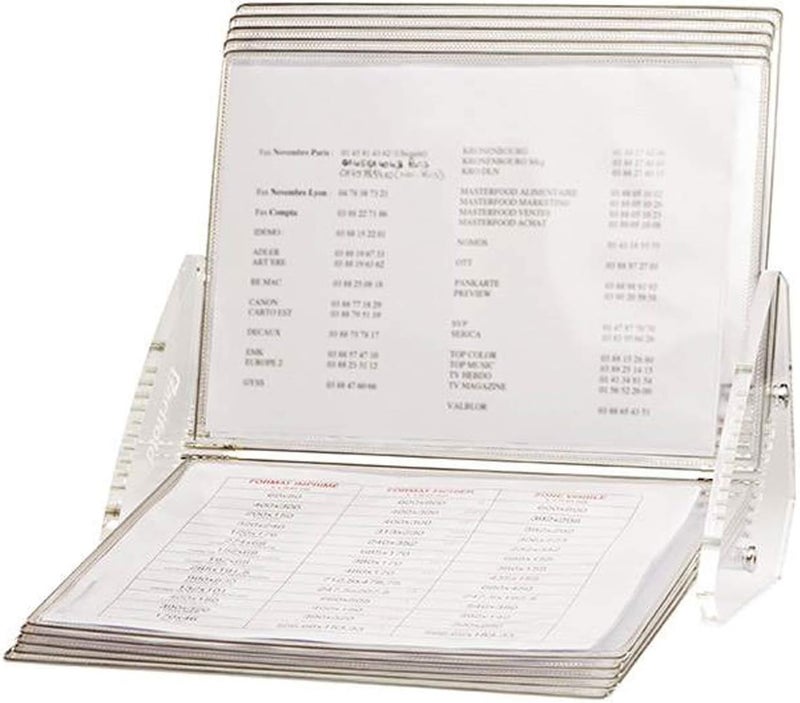 Tarifold DJOIS by Desktop Reference and Display System, Acrylic, 20 Double-Sided Pockets, 40-Sheet Capacity, Made in France, Clear (CD272) - Image 4