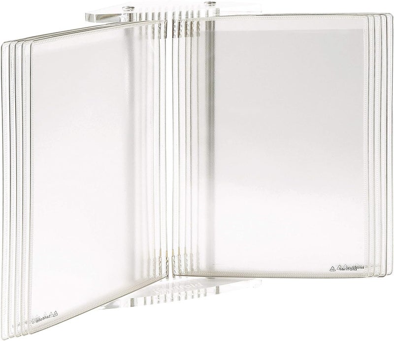 Tarifold DJOIS by Desktop Reference and Display System, Acrylic, 20 Double-Sided Pockets, 40-Sheet Capacity, Made in France, Clear (CD272) - Image 1