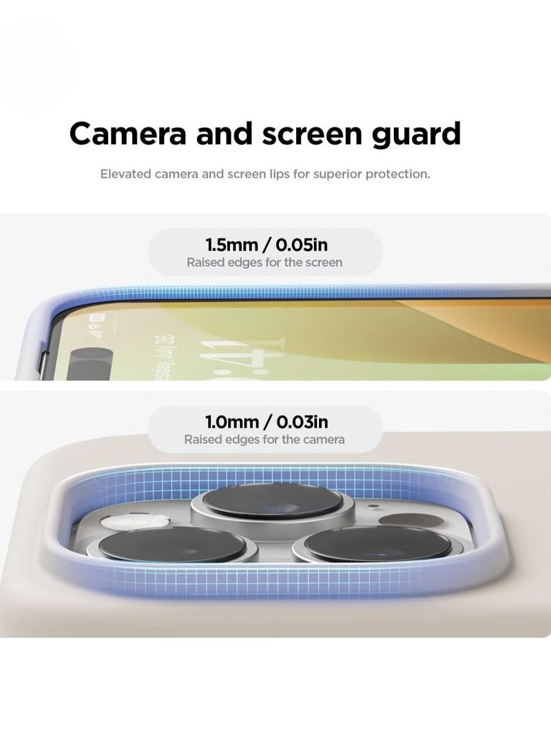 Raxoom iPhone 16 Pro Case Cover – Full Body Protection, Shockproof, Slim Design with Anti-Scratch Soft Microfiber Lining – Stone - Image 4