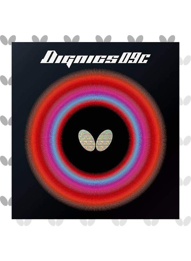 Butterfly Dignics 09C Table Tennis Rubber - 1.9 or 2.1 mm - Red or Black - 1 Inverted Table Tennis Rubber Sheet - Professional Table Tennis Rubber - Rubber of Choice for Timo Boll - Image 1