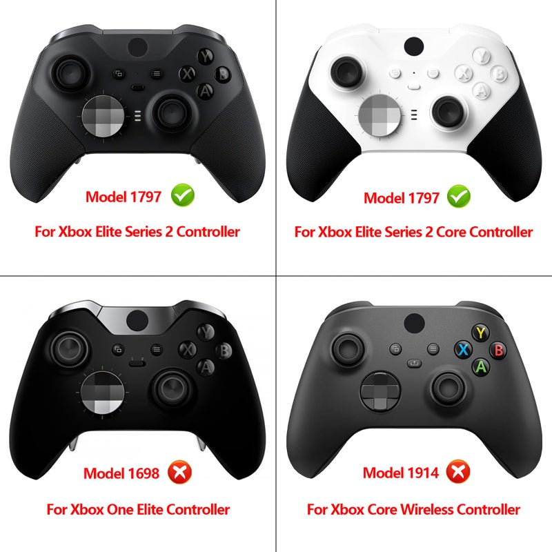 eXtremeRate Black Soft Touch Grip Faceplate Cover, Front Housing Shell Case Replacement Kit for Xbox One Elite Series 2, Xbox Elite 2 Core Controller Model 1797 - Controller NOT Included - Image 2