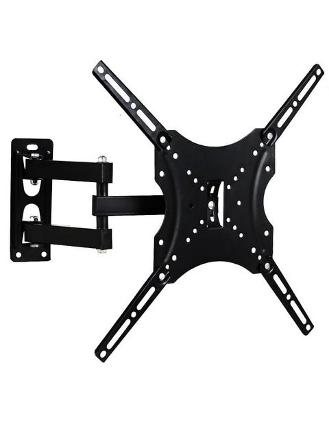 حامل تلفزيون متحرك على الحائط لمعظم أجهزة التلفاز ذات الشاشات المسطحة مقاس 14-55 بوصة، حامل تلفزيون عالمي على الحائط قابل للتعديل لأعلى ولأسفل، حامل دوار طويل الذراع