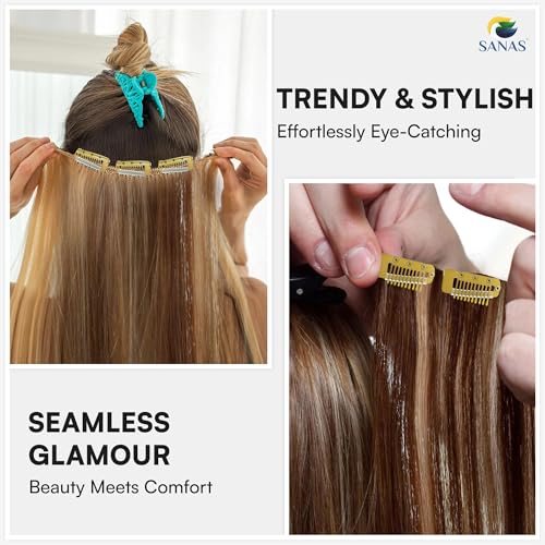 Sanas (6Pcs) Hair Extension Clips For Women Dupatta Clips For Brides (10 Teeth) Dupatta Safety Pins For Women Saree Pallu Pin For Head Bridal Safety Hijab Hair Pins (6Pcs) (Golden) - Image 5