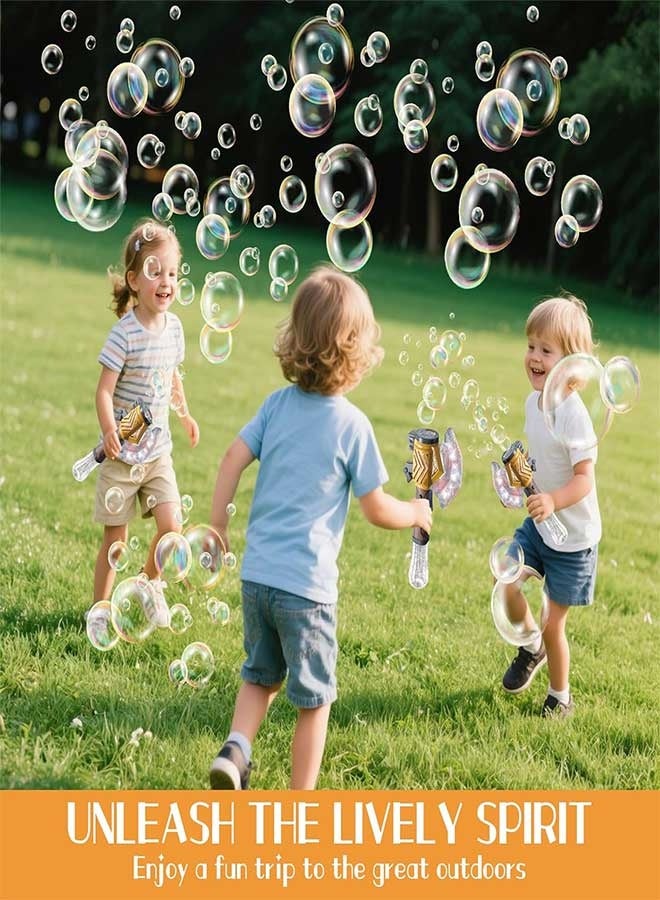 RAWAID Automatic Light-Up Bubble Machine for Kids with 130ml Solution, Magical Bubble Wand Toy for Outdoor Play, Parties, Birthdays & Gifts for Boys and Girls - Image 4