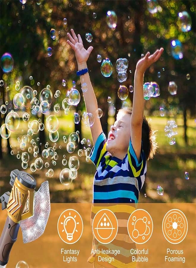 RAWAID Automatic Light-Up Bubble Machine for Kids with 130ml Solution, Magical Bubble Wand Toy for Outdoor Play, Parties, Birthdays & Gifts for Boys and Girls - Image 2
