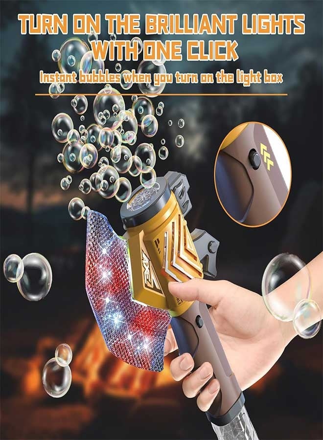 RAWAID Automatic Light-Up Bubble Machine for Kids with 130ml Solution, Magical Bubble Wand Toy for Outdoor Play, Parties, Birthdays & Gifts for Boys and Girls - Image 3